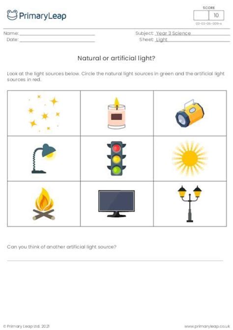 Natural Or Artificial Light Artificial Sources Of Light Natural