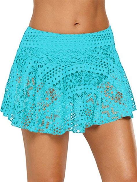 [33 Off] 2020 Mid Rise Lace Skirted Swim Bottom In Light Sky Blue