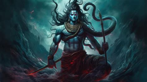 Premium AI Image | A poster of shiva with a sword in his hand