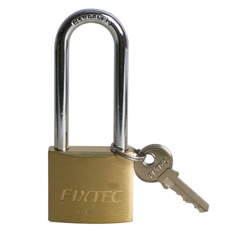 FIXTEC Brass Long Shackle Padlock