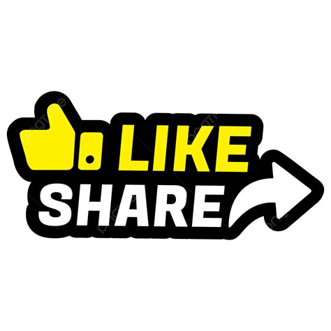 Share Like Social Media Icon Template Vector Share Like Social Media