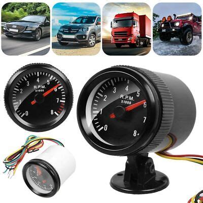 Universal In Mm Digital Led Electronic Car Tachometer Gauge Meter