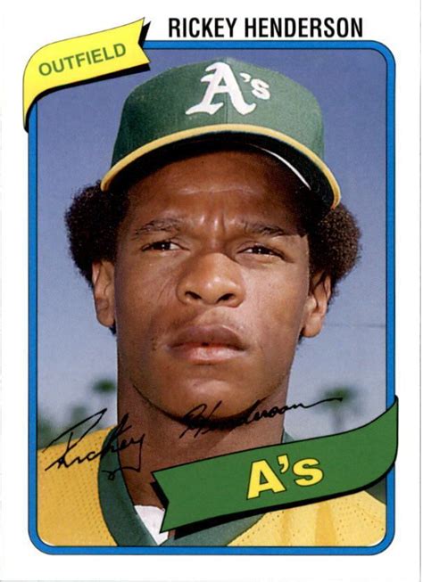 Rickey Henderson Topps Rookie Of The Week Series Mint Card