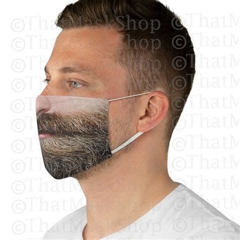 Beard Man Face Mask Manly Face Mask Covid Masks Funny Adult | Etsy