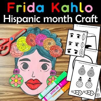 Frida Kahlo Craft Hispanic Heritage Month Activities Women History Month