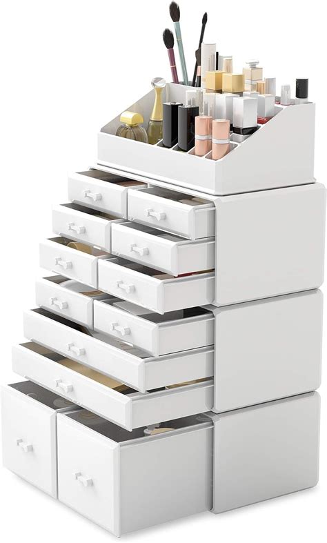 Readaeer Makeup Cosmetic Organizer Storage Drawers Display Boxes Case