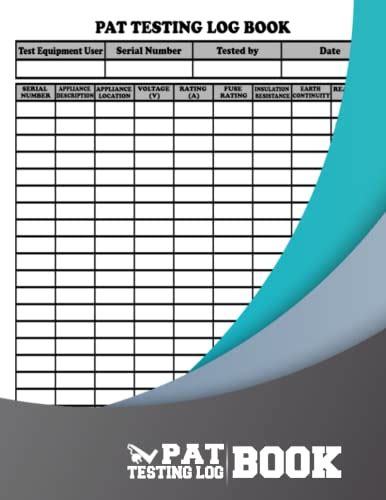 Pat Testing Log Book Record More Than Entries Electrical