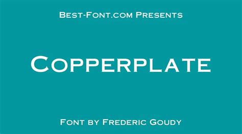 Copperplate Font Free Download