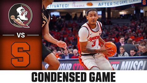 Florida State Vs Syracuse Condensed Game 2023 24 Acc Mens Basketball Youtube