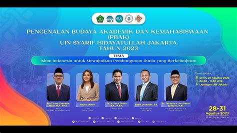 Opening Pengenalan Budaya Akademik Dan Kemahasiswaan Pbak