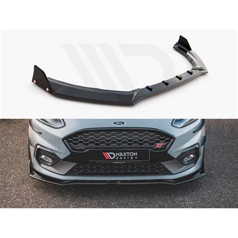 Maxton Design Front Splitter FLAPS V 4 Ford Fiesta MK8 ST ST Line