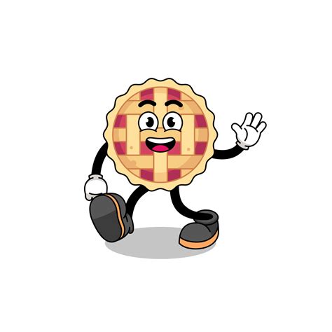 apple pie cartoon walking 12423236 Vector Art at Vecteezy