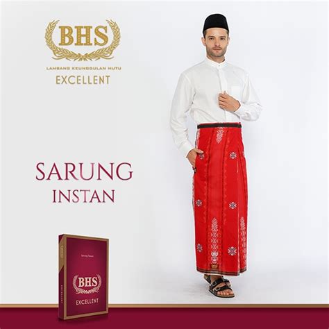 Jual Sarung Instan Bhs Excellent Gold Motif Jacquard Gunung Tambora