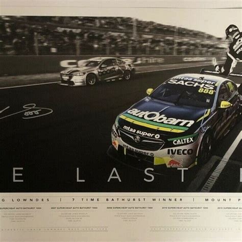 V8 Supercars Craig Lowndes Signed And Framed Deluxe Last Lap