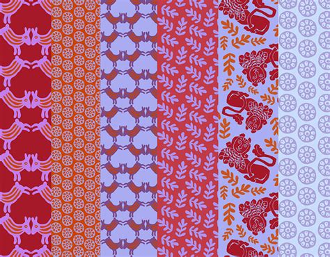 COLLECTIONS OF TEXTILE PATTERNS on Behance