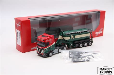 Herpa Scania CS 20 HD Eutersilo Sattelzug Preben Hansen Nr 316293 1