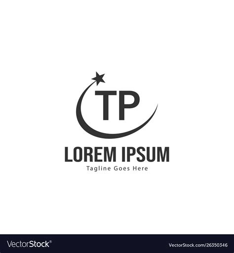 Initial Tp Logo Template With Modern Frame Vector Image