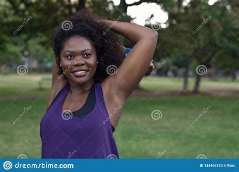 African Woman Doing Stretching Stock Image Image Of Real Stretch