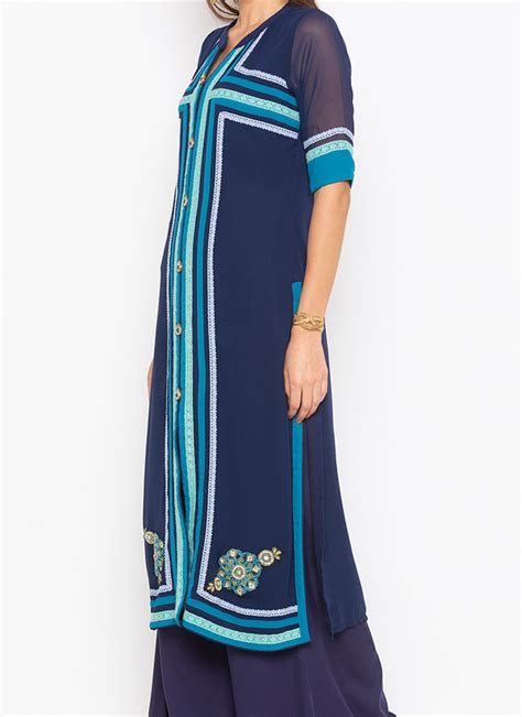 Buy Indian Ethnic Clothing After Six Blue Kurta Sets