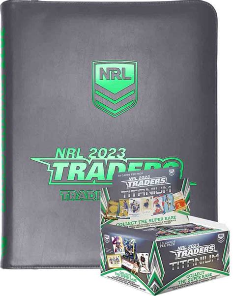 2023 TLA NRL Traders Titanium Sealed Trading Card Box and Folder/Album ...