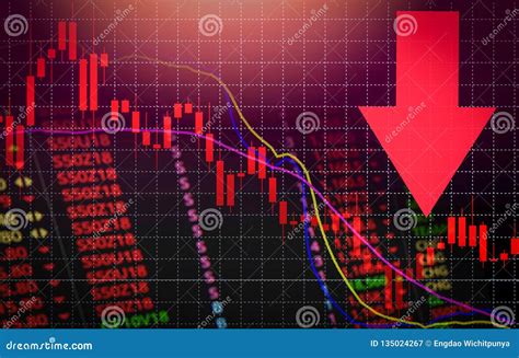 Stock Crisis Red Market Price Arrow Down Chart Fall Stock Exchange