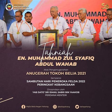 Tahniah Kepada Saudara Muhammad Zul Syafiq Abdul Wahab Majlis Belia