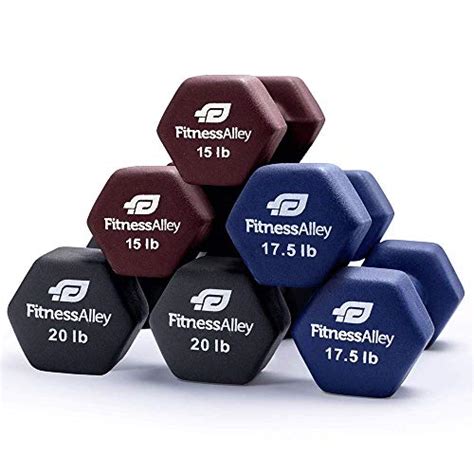 Fitness Alley Lb Neoprene Dumbbell Pairs Set Coated For Non Slip