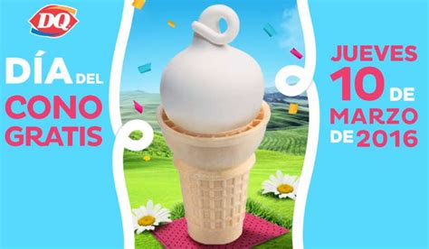 Dairy Queen día del cono gratis 10 de marzo 2016