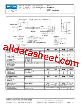 MK04 1C90C 1250W Datasheet PDF Meder Electronic