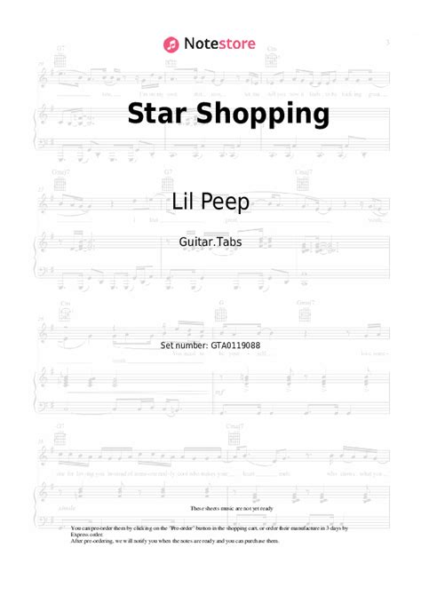 Star Shopping Tabs Guitar Lil Peep In Note Store Guitar Tabs Sku