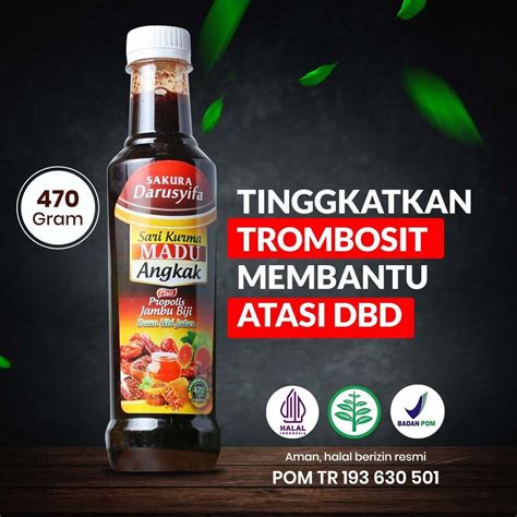 Jual Sari Kurma Madu Angkak Plus Propolis Jambu Biji Plus Daun Ubi