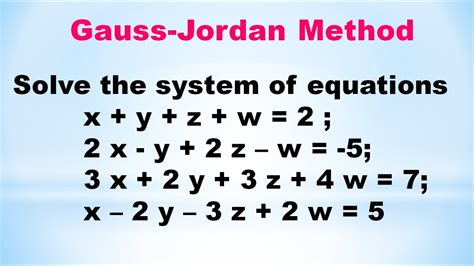 Snm Ma3251 Unit 3 Gauss Jordan Method Solution Of System Of