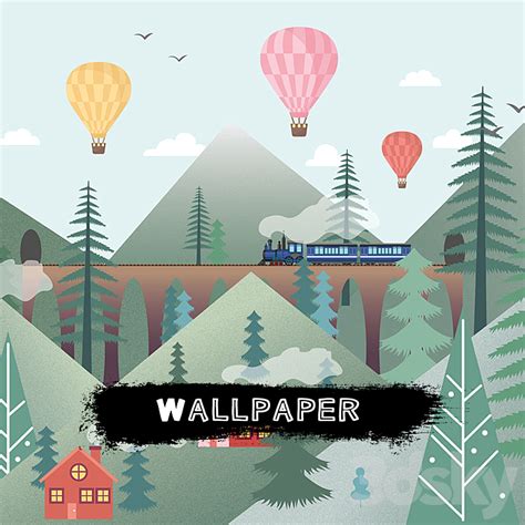 wallpapers | In the mountains - Wall covering - 3D model