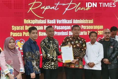 Lolos Vermin Dharma Kun Lanjut Verfak Pilkada Jakarta