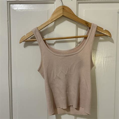 Brandy Melville Baby Pink Tank Top Barely Ever Depop