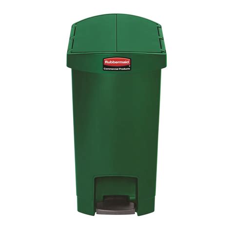 Rubbermaid Commercial Products Slim Jim Step On Gal Green Plastic