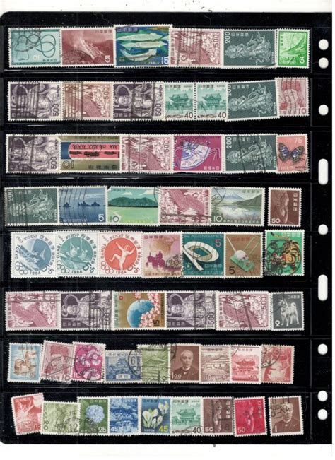 Japan Collection On Stock Sheet Mint Used Asia Japan Stamp HipStamp