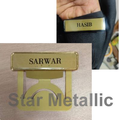 Base pocket nameplate in bd Star Metallic