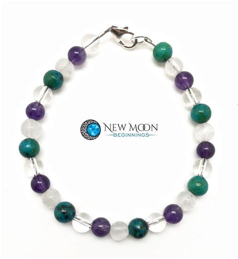 Healing And Wellness Clasp Bracelet 6mm Beads New Moon Beginnings