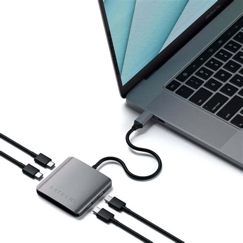 Satechi Aluminum 4 Porttinen USB C Hubi Gigantti Verkkokauppa