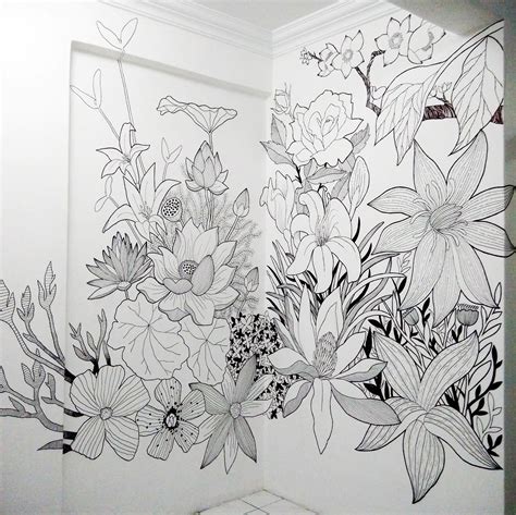 Flower Wall Mural L Ifeofmyown