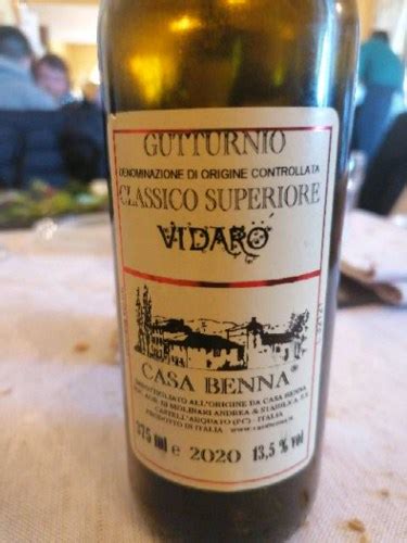 Casa Benna Vidar Gutturnio Classico Superiore Vivino