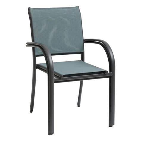 Fauteuil empilable Piazza Hespéride jade graphite Le Dépôt Bailleul