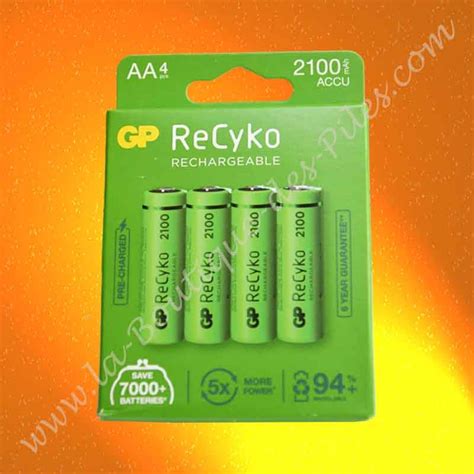 Piles Rechargeables Aa R Gp Batteries Recyko Mah