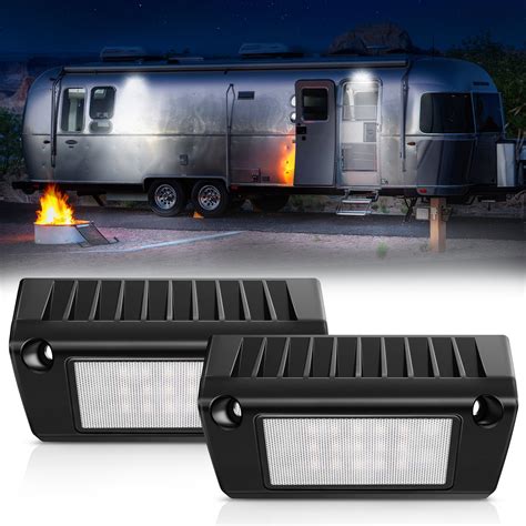 MICTUNING 2pcs RV Porch Lights 5 Inch 45W LED Exterior Utility Awning