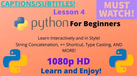 Python For Beginners Lesson 4 String Concatenation The Shortcut