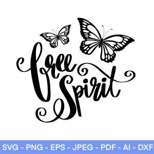 Butterfly SVG Free Spirit Svg Hippie Witchy Svg Boho Svg Cricut