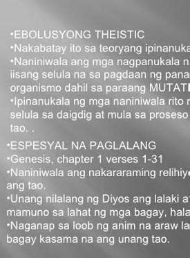 Pagkakaiba Ng Teoryang Ebolusyon At Teoryang Panrelihiyon Report Ko