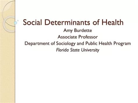 Ppt Social Determinants Of Health Powerpoint Presentation Free