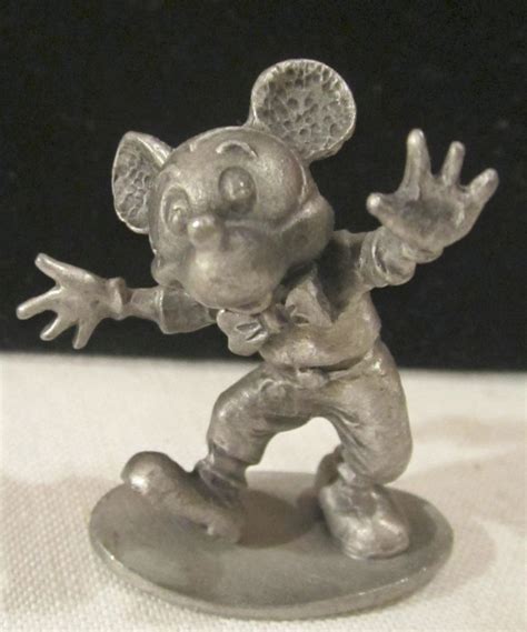 Vintage Walt Disney Productions Pewter Dancing Mickey Mouse Hudson